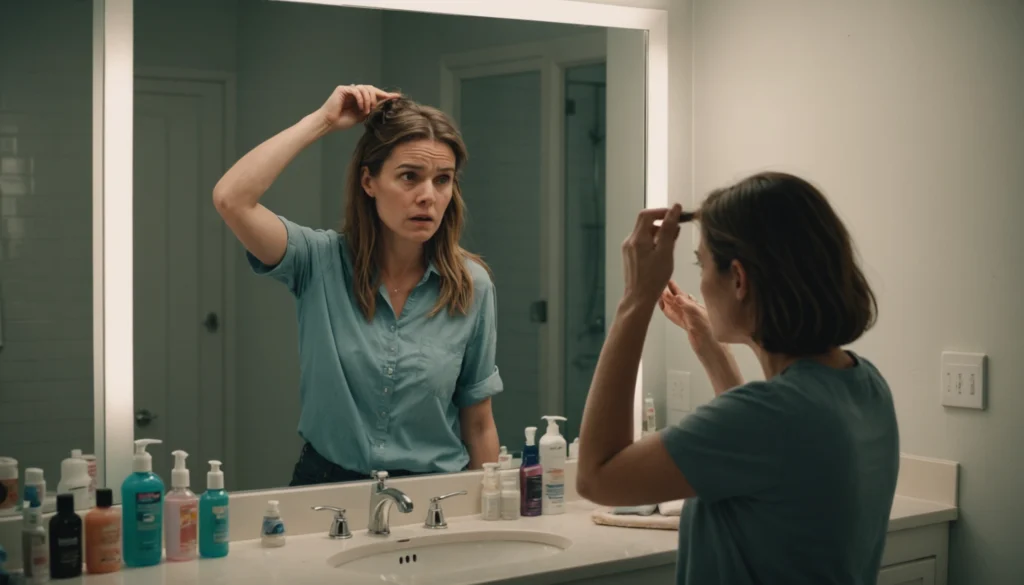 cheveux poisseux après lavage