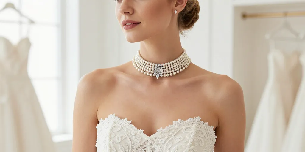 Collier mariage ras de cou : les conseils pour choisir selon le décolleté